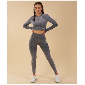 Gymshark Charcoal Long Sleeve Crop and Leggings